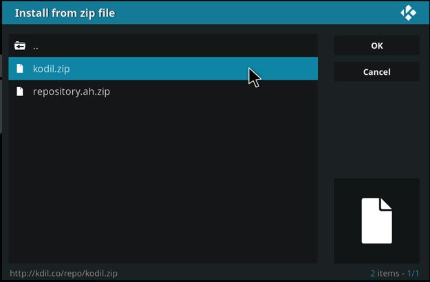 navi-x instala o arquivo zip kodi